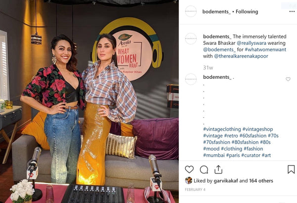 Swara Bhaskar wearing Bodements curated outfit for #Whatwomenwant with Kareena Kapoor - 4th February, 2019
