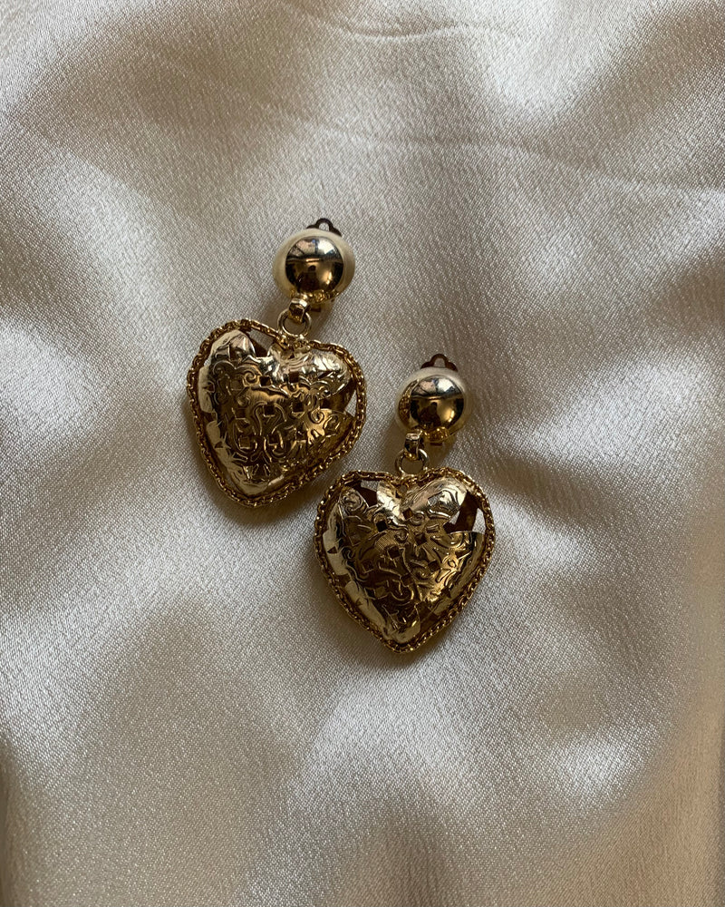 Vintage Heart Earring