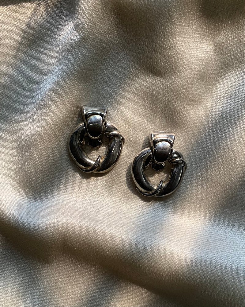 Vintage Silver Hoops Earrings