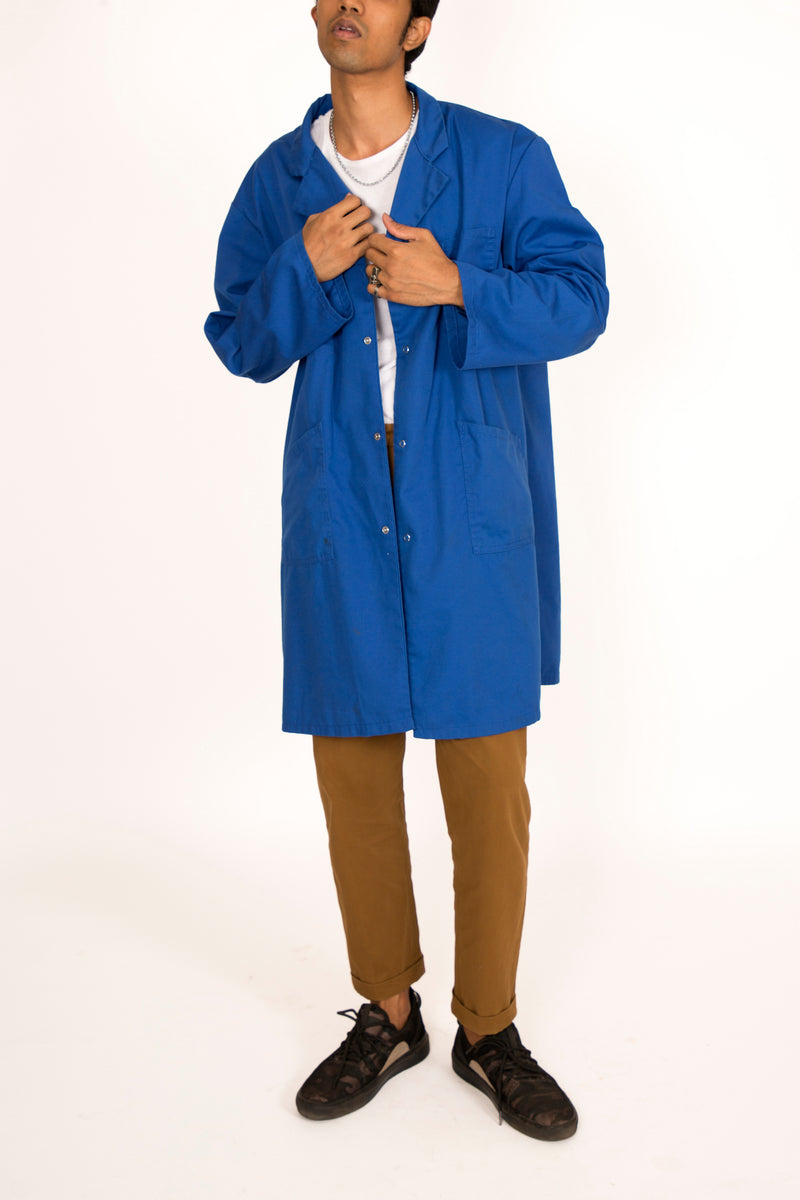 Buy Vintage Blue Color Worker Unisex Jacket on Bodements.com