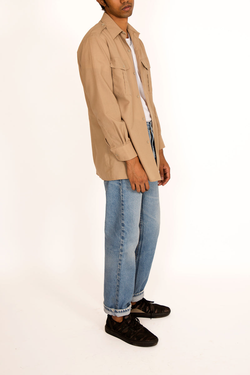 Buy Vintage '90s Beige Utility Shirt for man on Bodements
