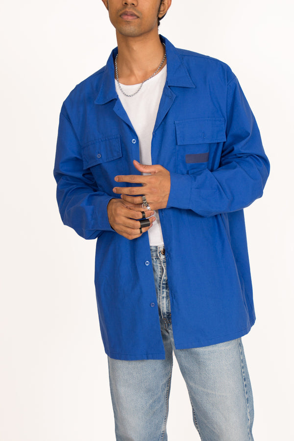 Buy Vintage Blue Color Worker Unisex Jacket on Bodements.com