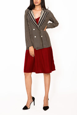 Buy Vintage Black & White Geometric Jacket for Woman on Bodements.com