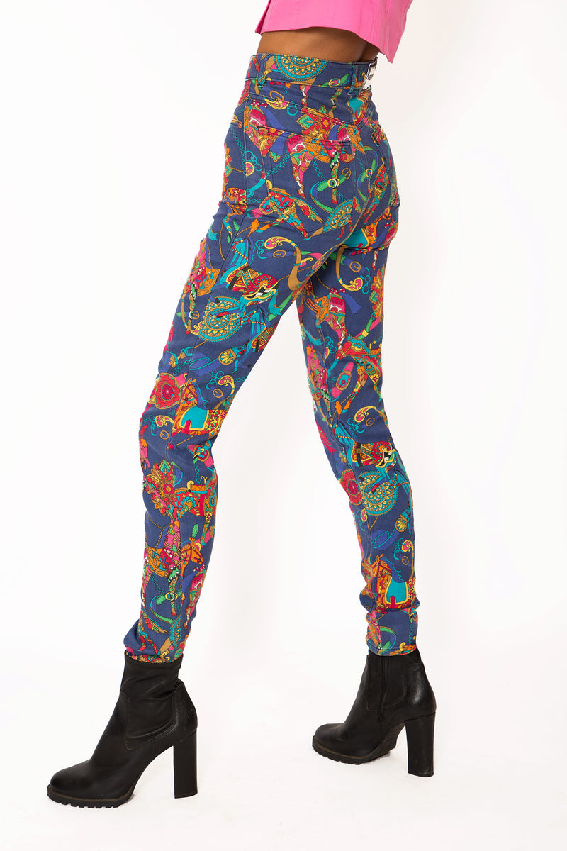 Buy Vintage '90s "Madonna" Printed Silk Pants for woman on Bodements.com