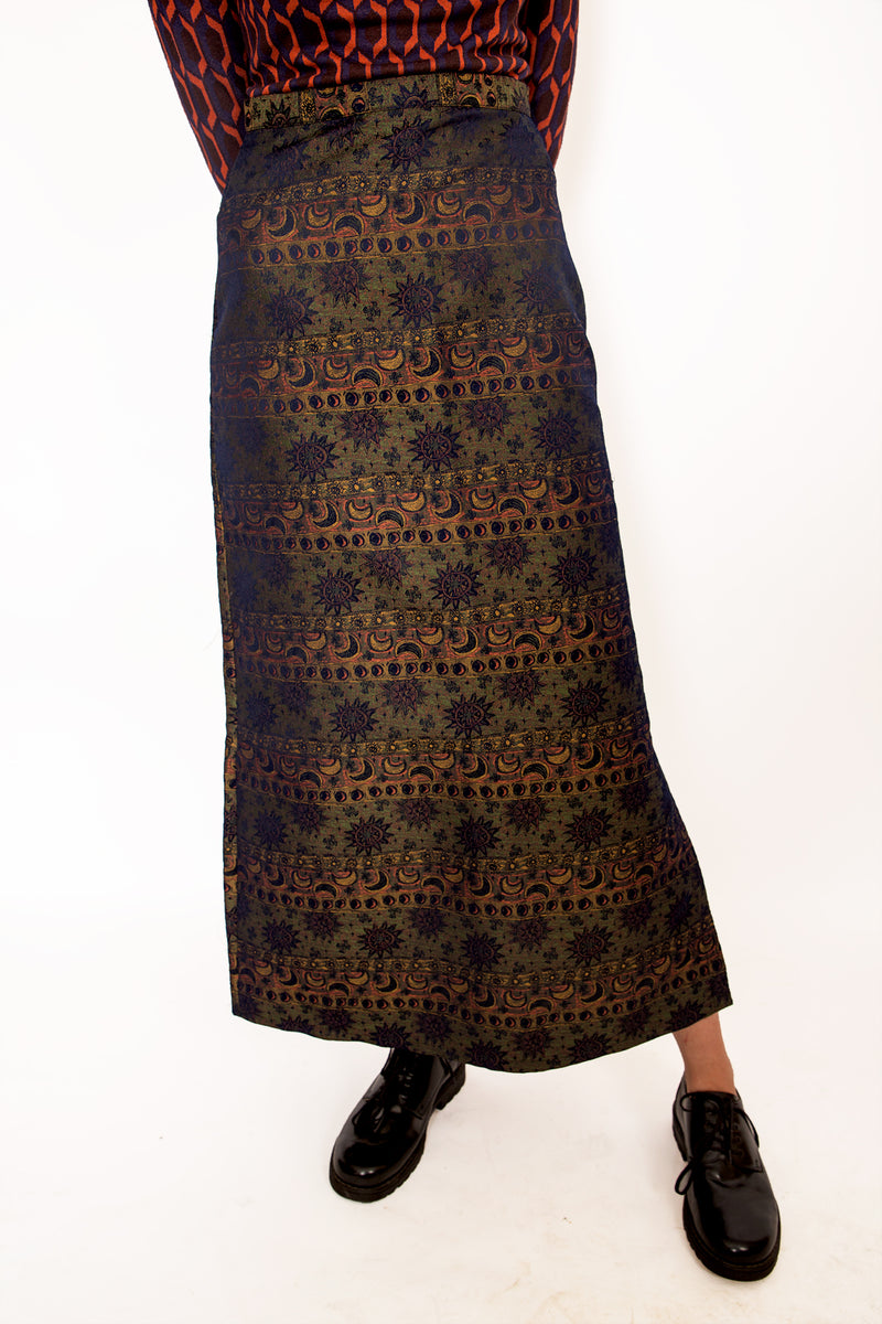 Buy Vintage '90s Night And Day Printed Skirt on Bodements