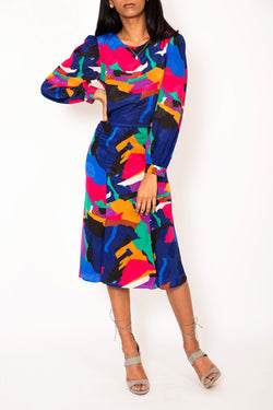 Buy 1980's Flashy Multi Coloured Dress on Bodements