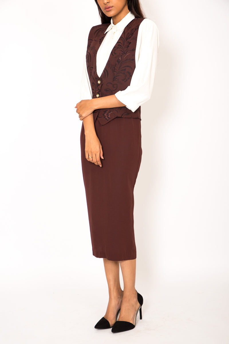 Buy '70s Midwest Dress With Shoulder Pads on Bodements.com