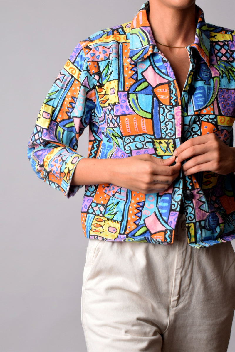 90’s Pop Coloured Abstract Jacket