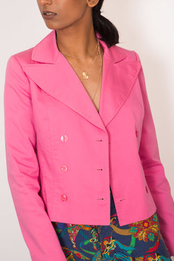 Buy Vintage Double Breasted Pink Jacket for Woman on Bodements.com