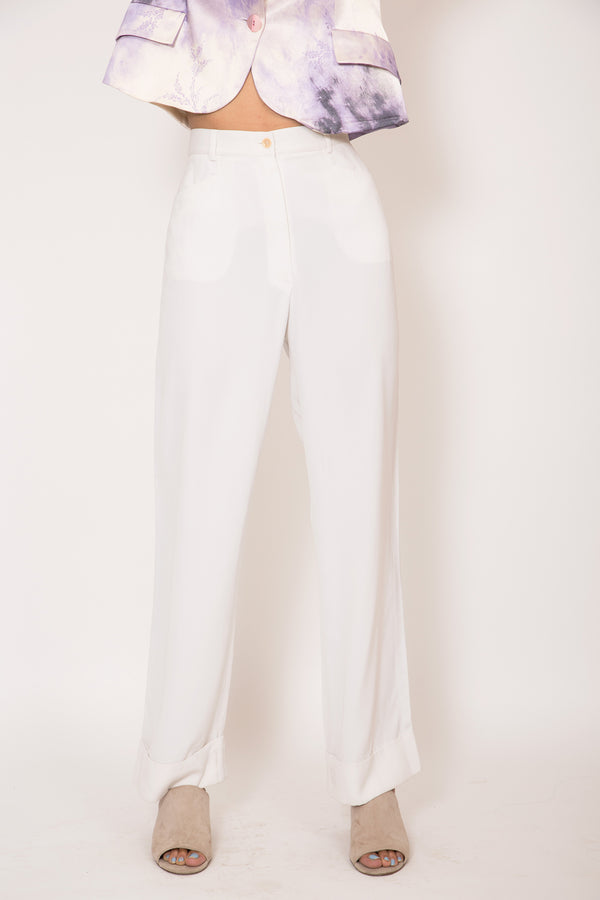 Buy Vintage Designer Gerard Darel White Pants for woman on Bodements