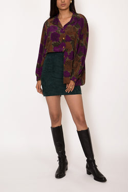 Buy Vintage Jewel Toned Floral Shirt for woman on Bodements