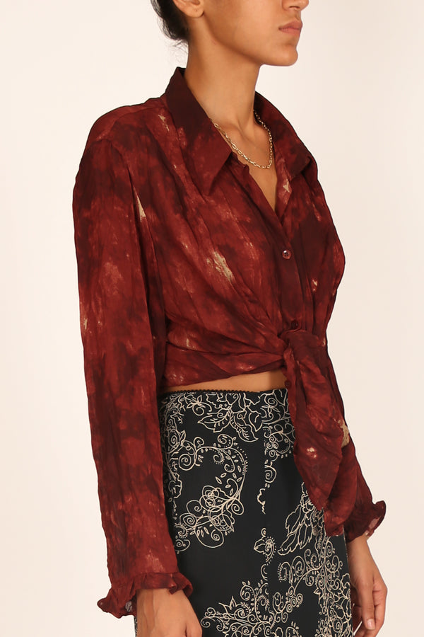 ‘90s «Tyra» Red Hot Marble Shirt