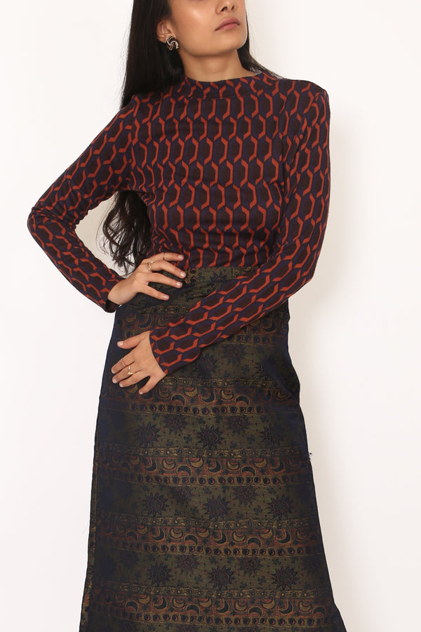 Buy Vintage Vasarely Prints Long Sleeve Top for Woman on Bodements.com