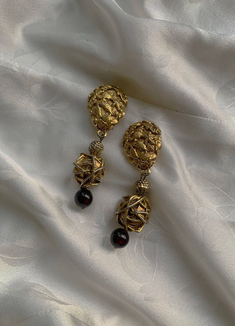 '50's Vintage Gold Chandelier Drop Earrings