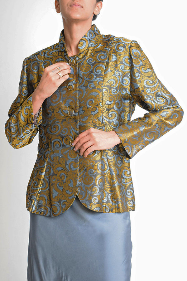 90's "Eliza" Jacquard Jacket (Dominique de leotard paris)