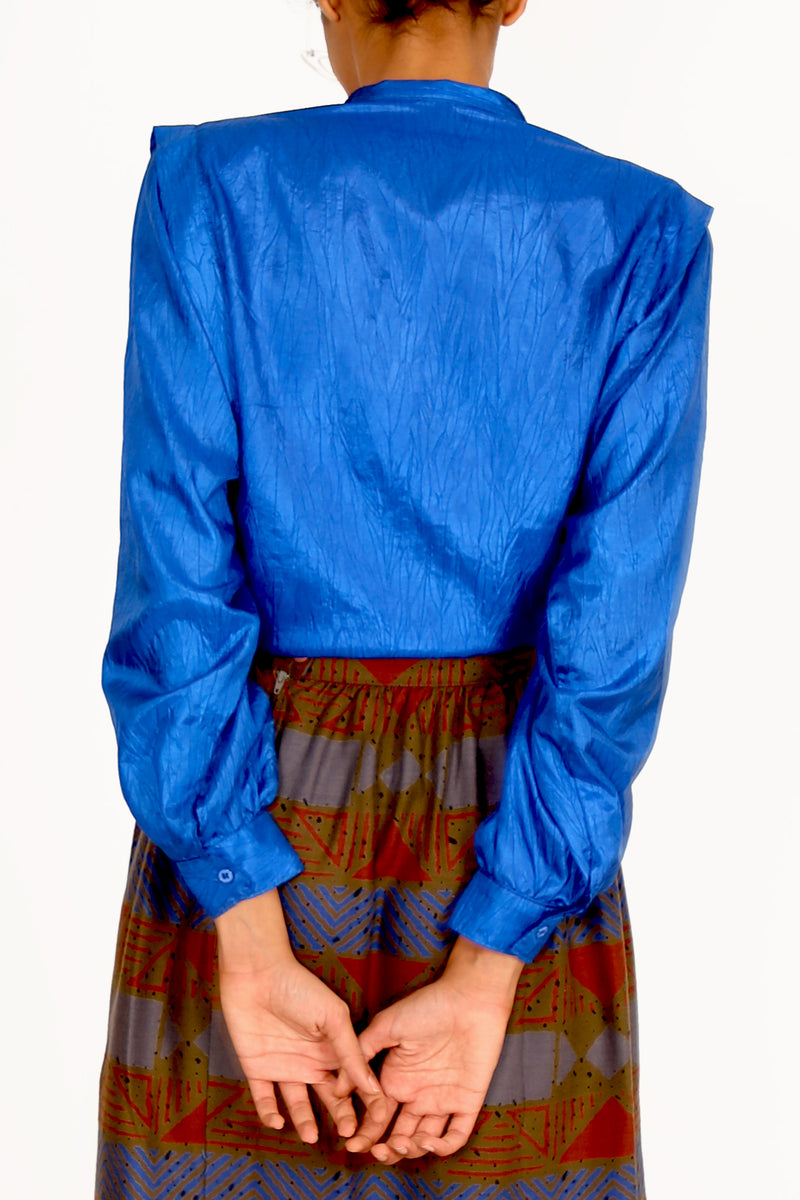 '80s Brown Tribal Printed Skirt